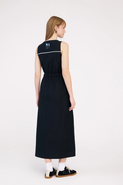 Vestido Midi Evasê Com Amarração