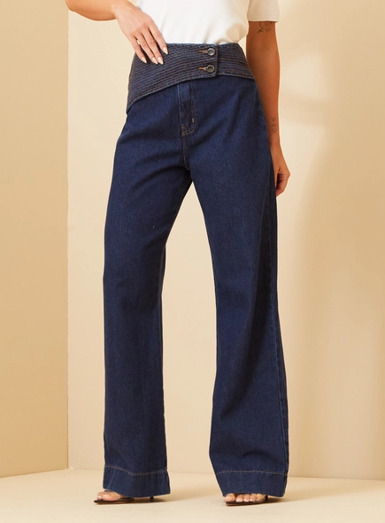 Calça Feminina Com Cós Transpassado - New Loren