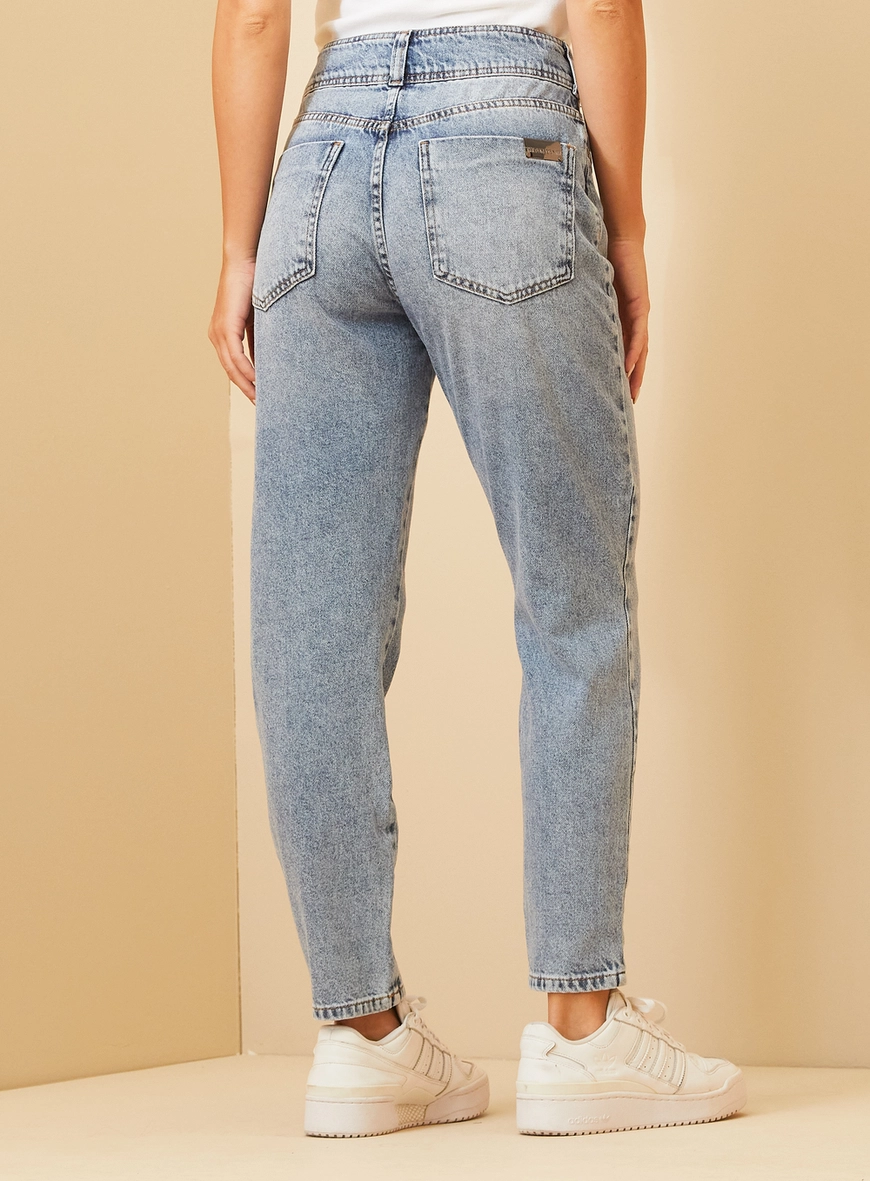 Calça Feminina Jeans Mom Ayla Índigo 4