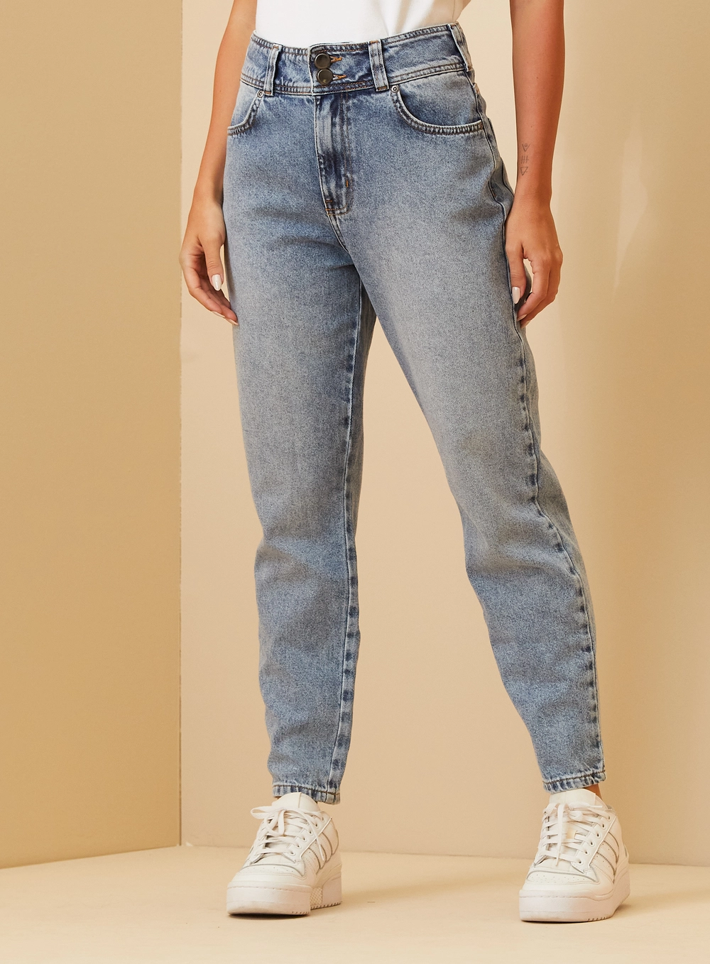 Calça Feminina Jeans Mom Ayla Índigo 2