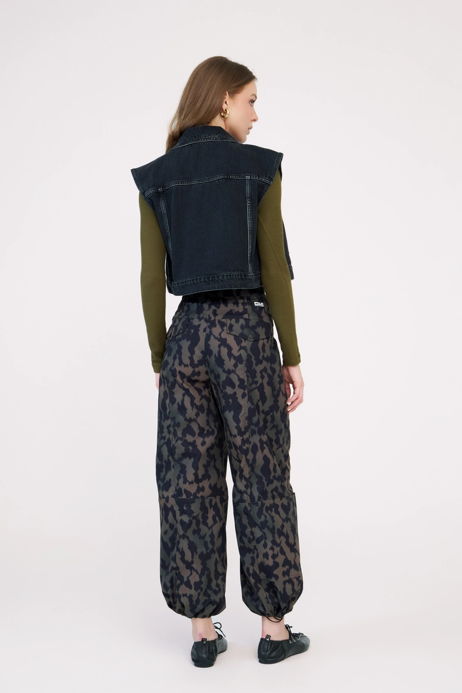 Colete Jeans Feminino Cropped Indigo Preto 4