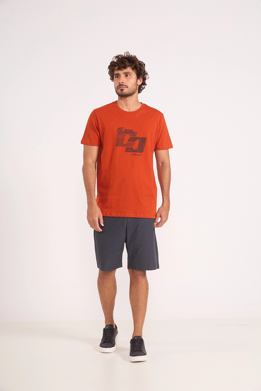 Camiseta Estampada Logo Laranja