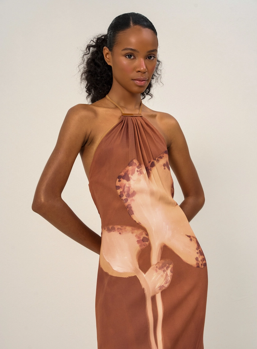 Vestido Midi Com Estampa Localizada Estampados 3