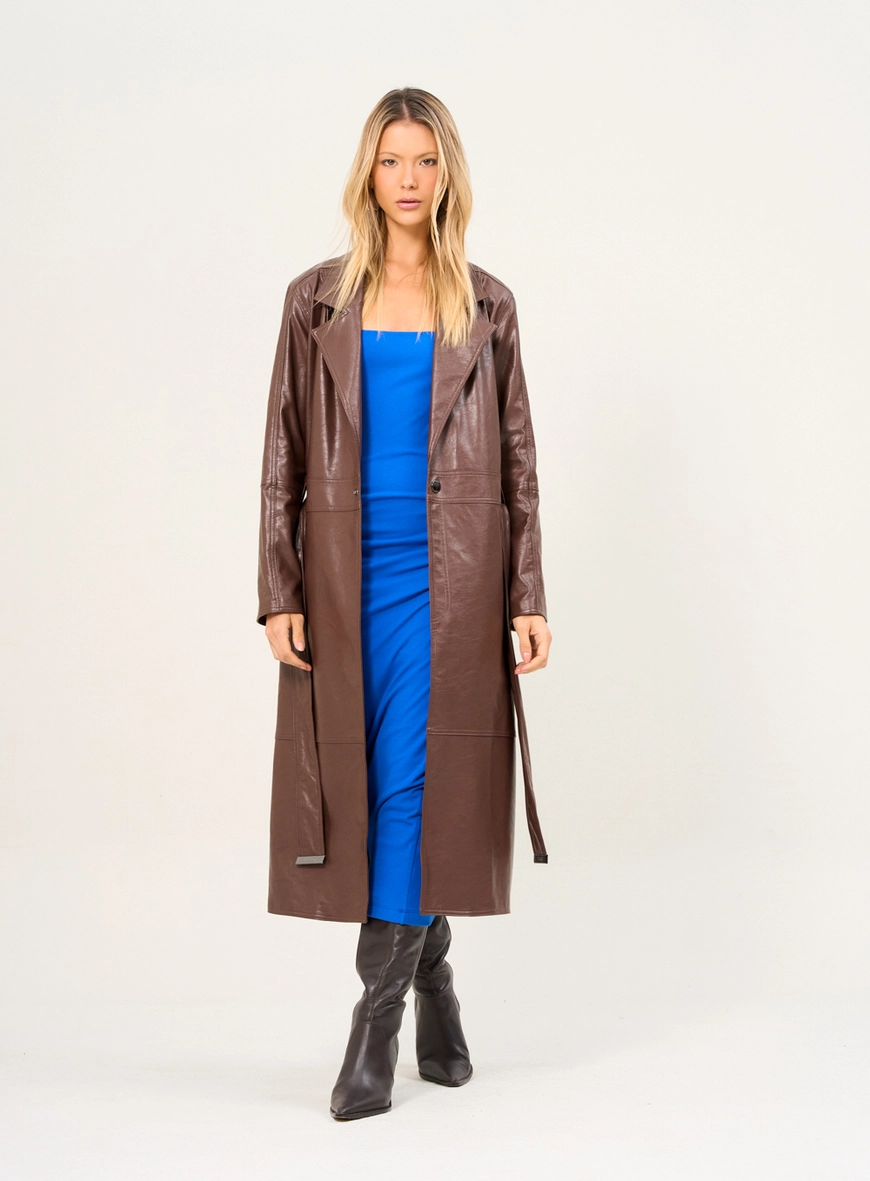 Vestido Longo Ajustado De Alças Largas Azul 2