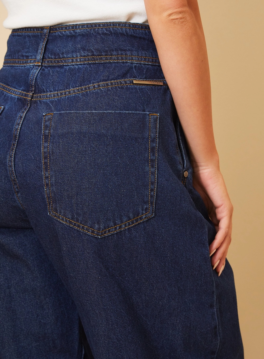 Calça Feminina Jeans Aladim Harem Índigo 3
