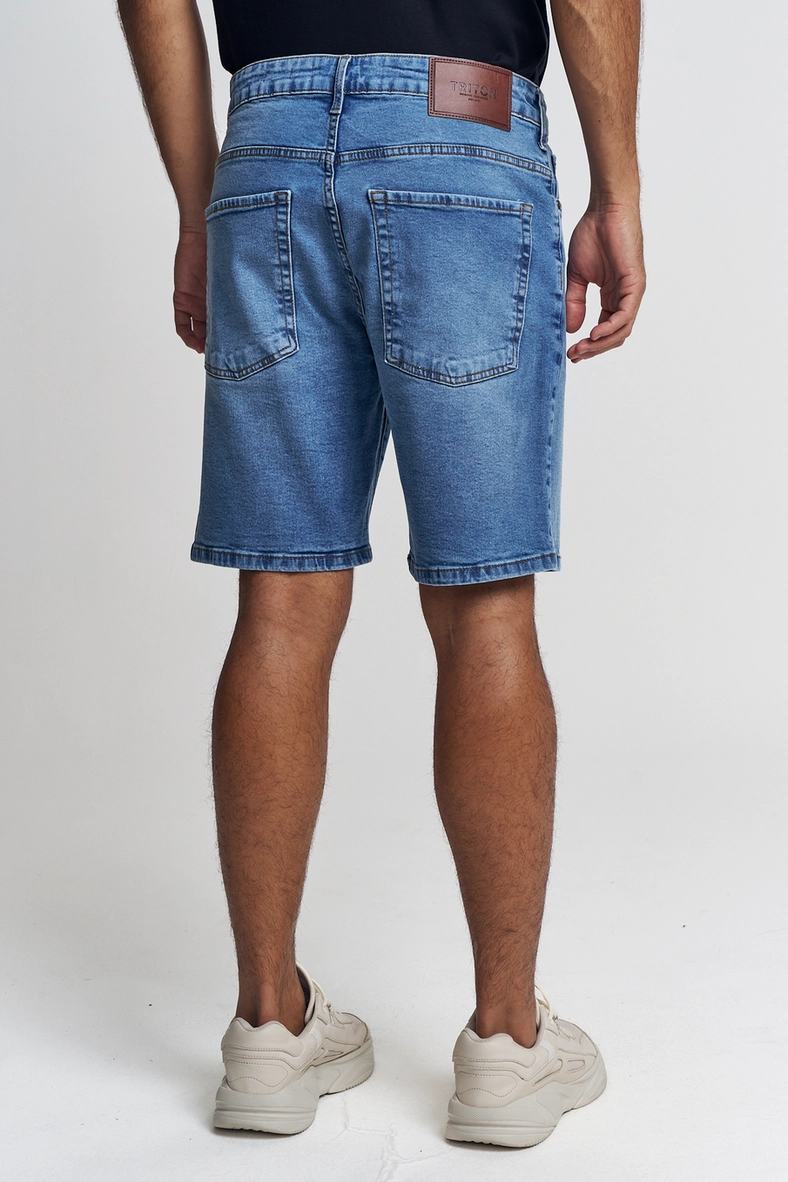 Bermuda Jeans Reta Luan Índigo 3