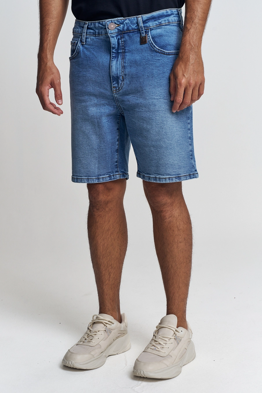 Bermuda Jeans Reta Luan Índigo 2