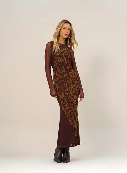 Vestido Longo Estampado
