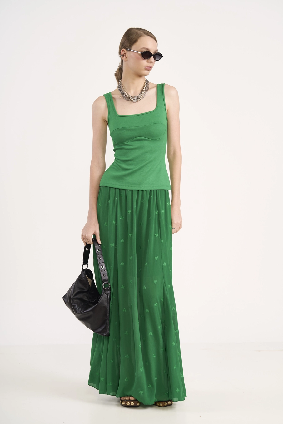 Blusa Estruturada Bustier Verde Vanity