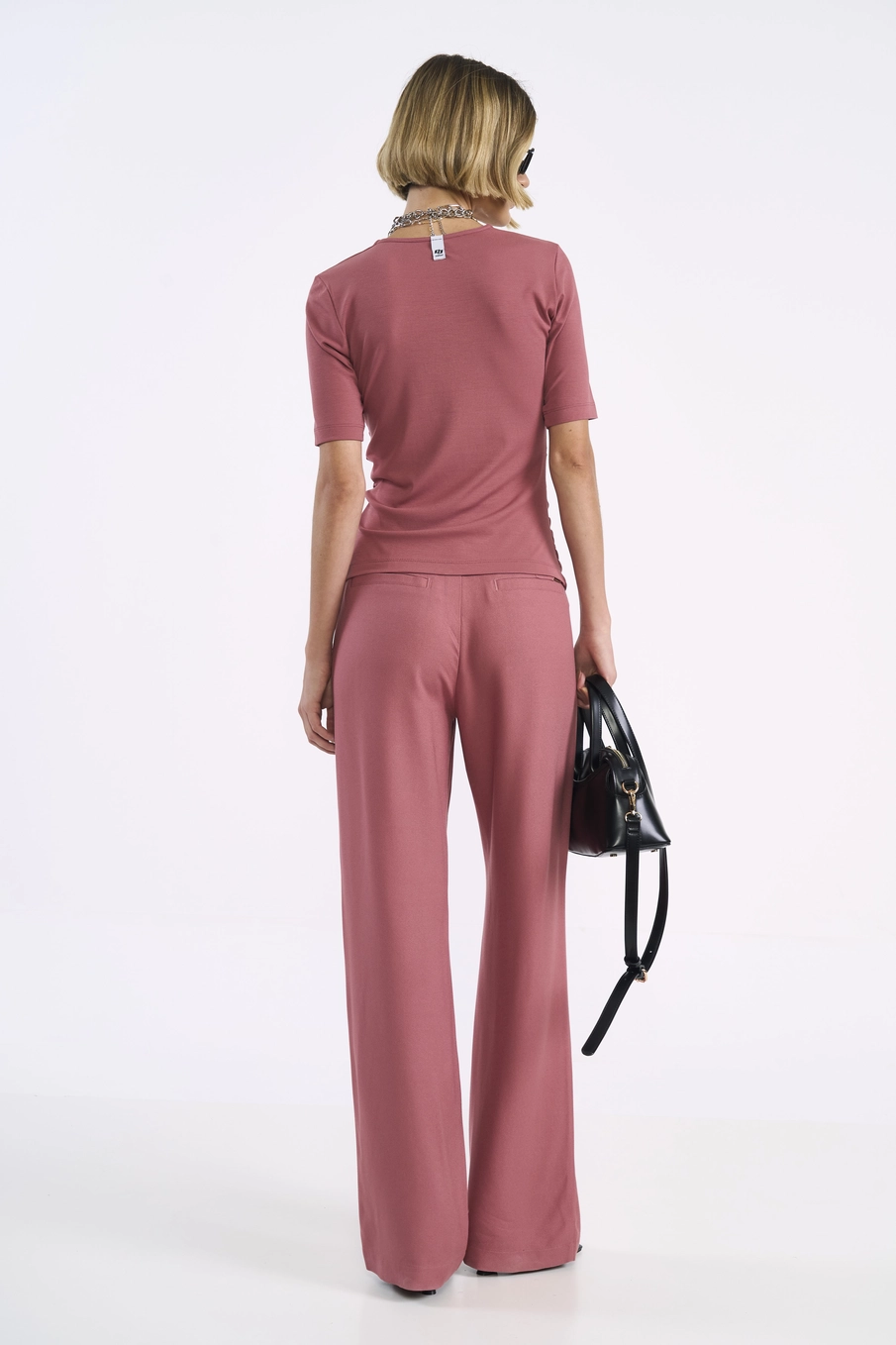 Blusa Drapeada Rose Rosa