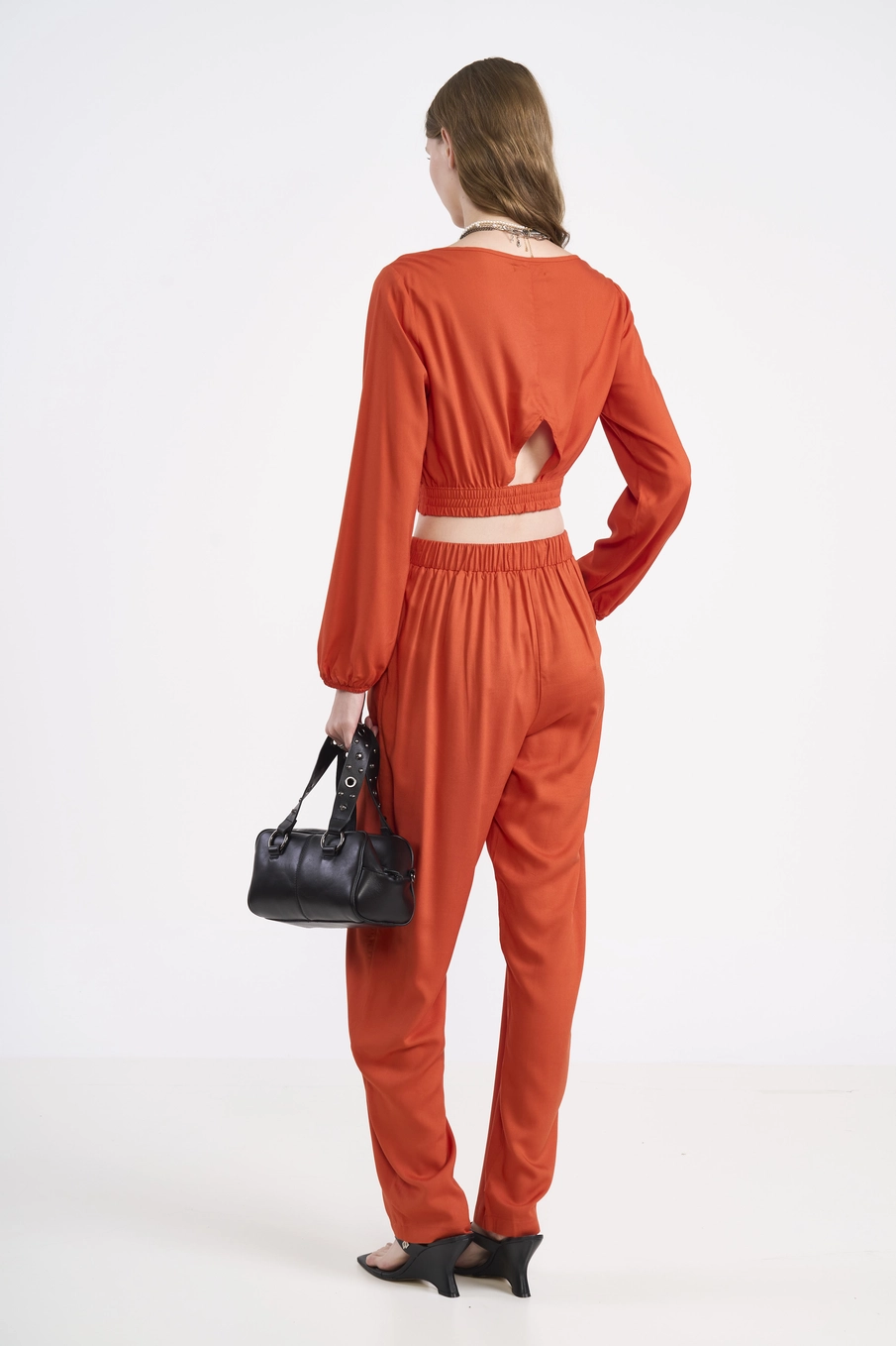 Blusa Cropped Fluidez Laranja