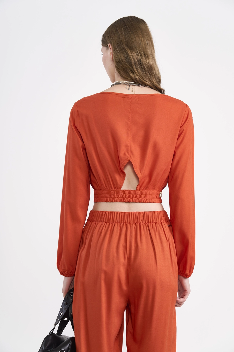 Blusa Cropped Fluidez Laranja