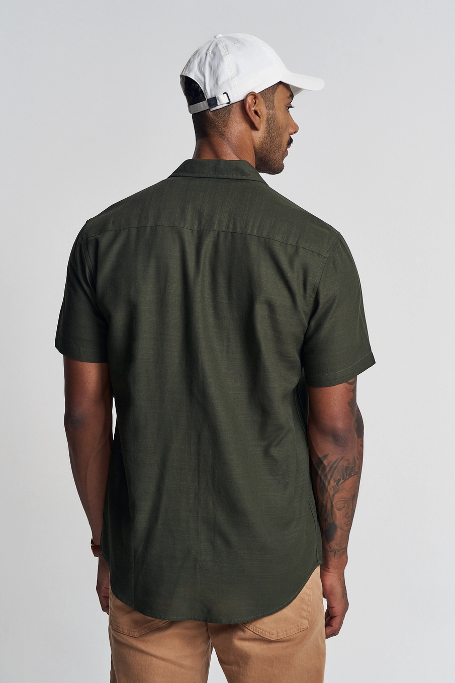 Camisa Masculina Com Manga Curta - Resort Verde 2