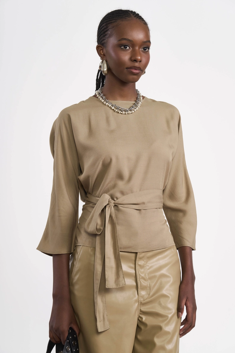 Blusa Amarração Em Viscose