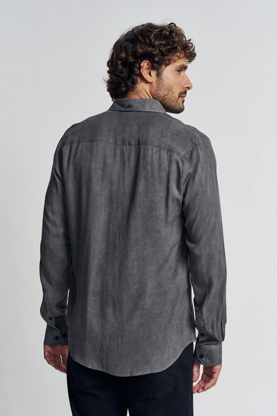 Camisa Masculina Com Manga Longa - Casual