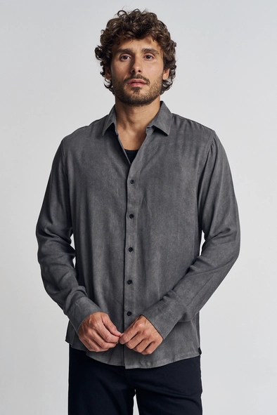 Camisa Masculina Com Manga Longa - Casual