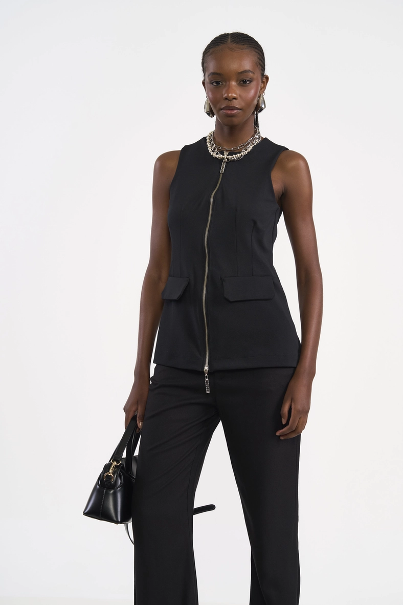Blusa Estruturada Com Zíper