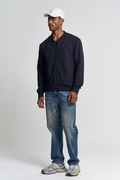 Jaqueta Masculina Com Barra Canelada - Bomber