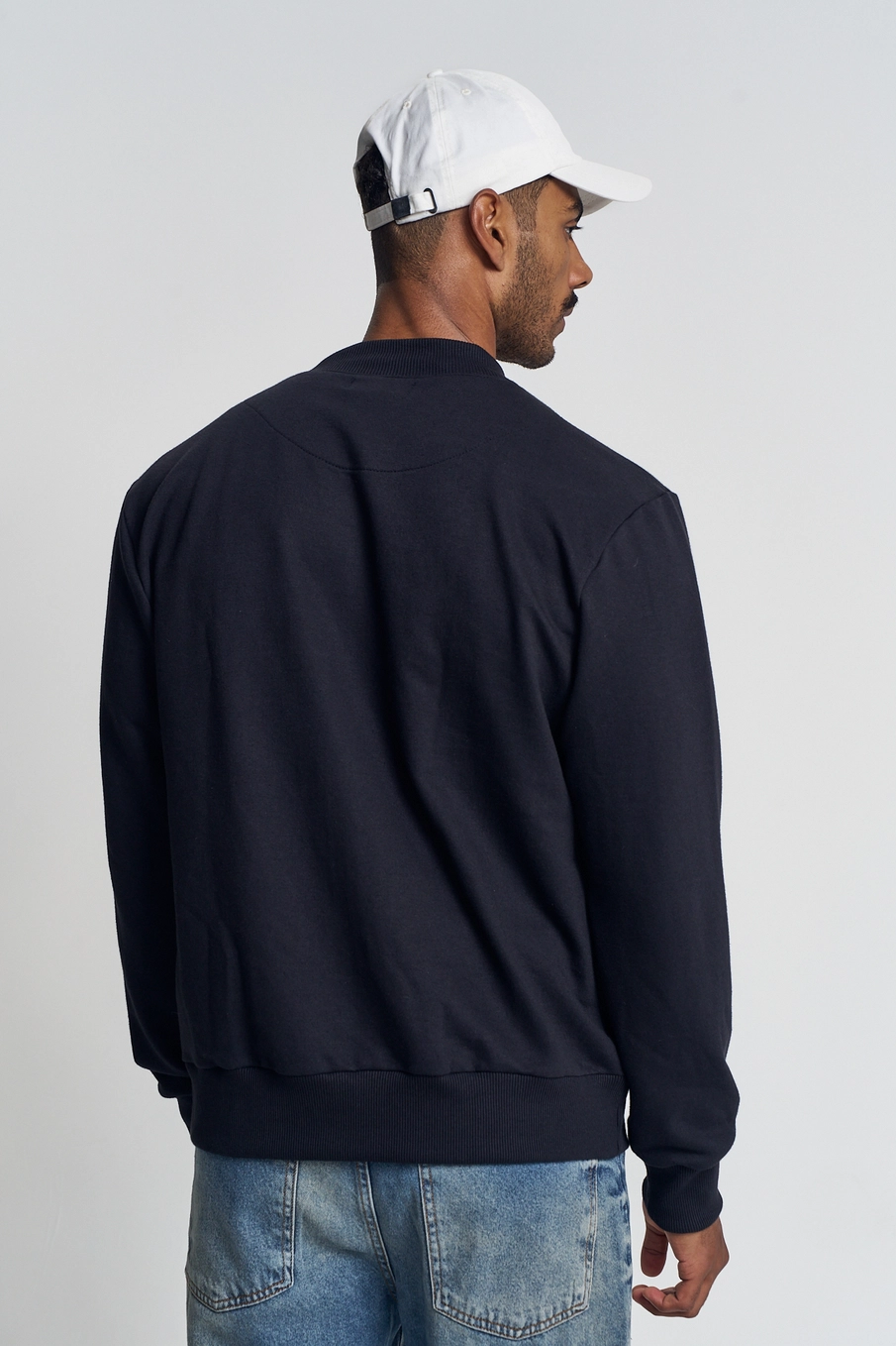Jaqueta Masculina Com Barra Canelada - Bomber Preto 3