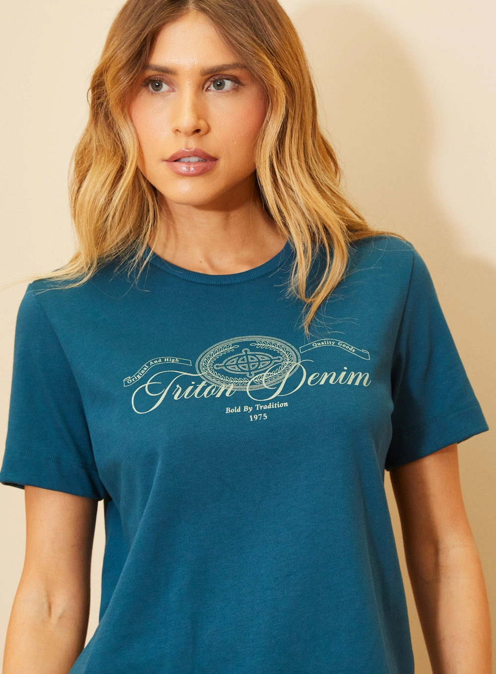 Camiseta Feminina Com Estampa - Comfort Azul 3