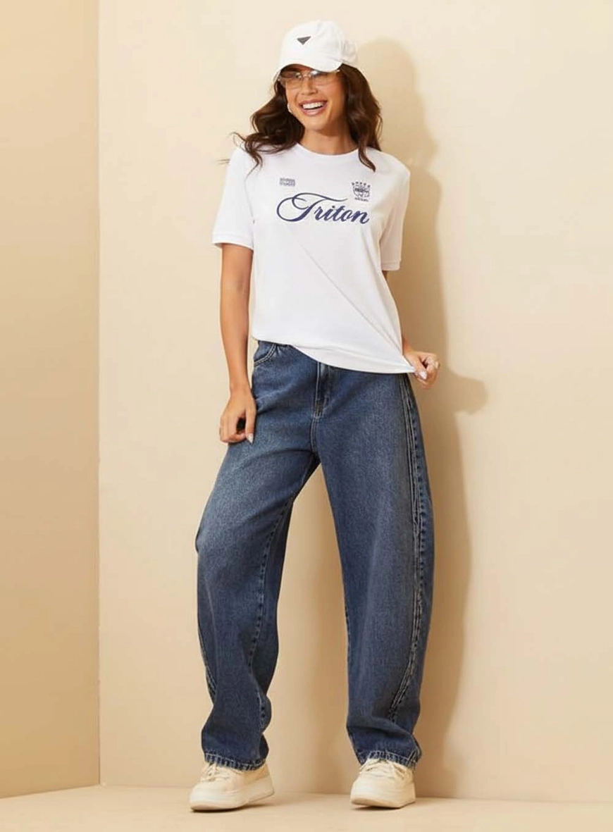 Camiseta Feminina Comfort Com Estampa - Copa Branco 4