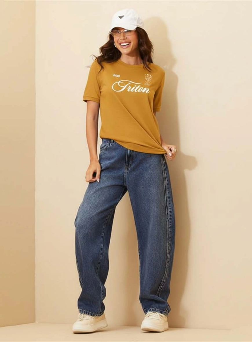 Camiseta Feminina Comfort Com Estampa - Copa Amarelo 4