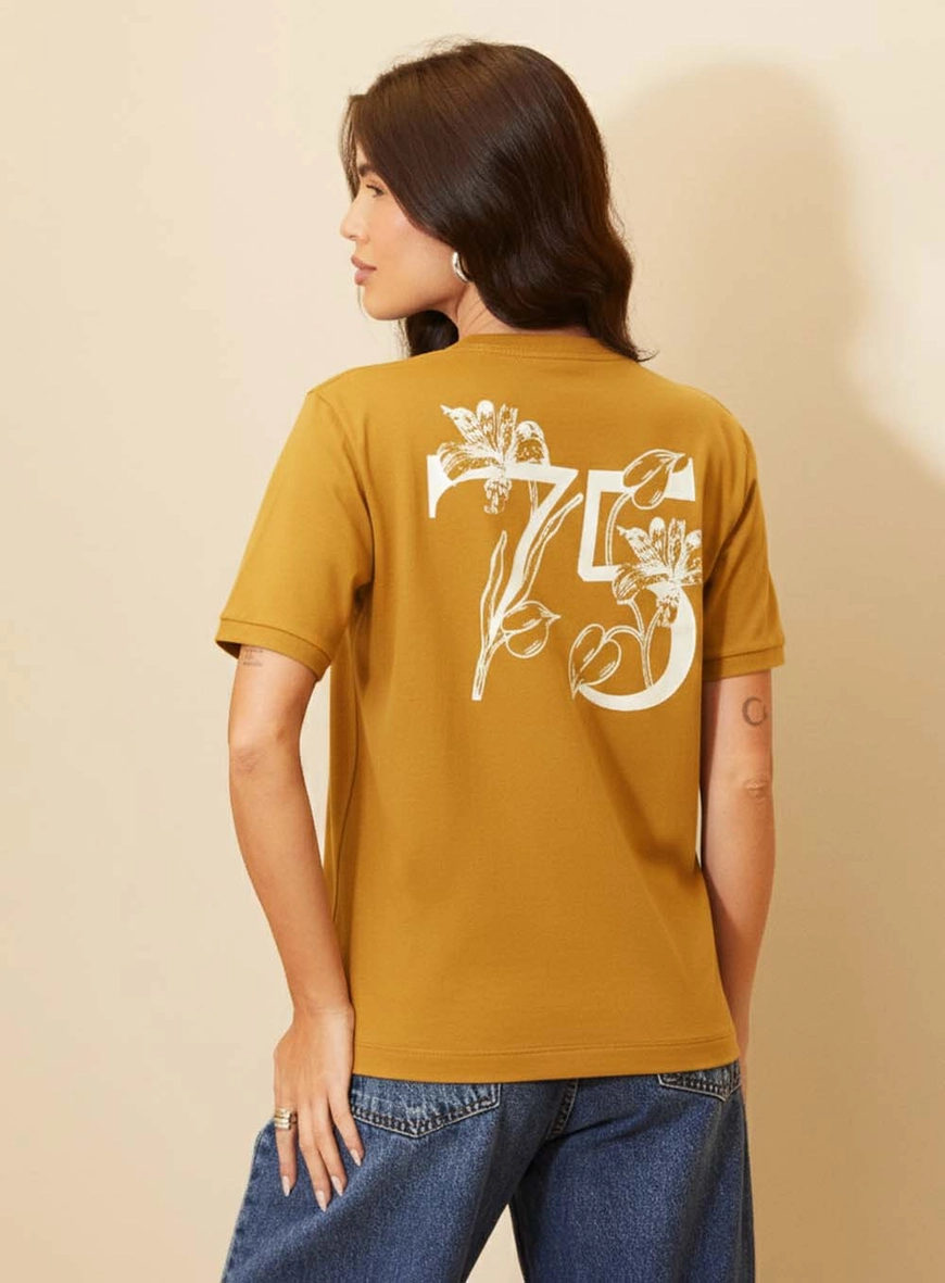 Camiseta Feminina Comfort Com Estampa - Copa Amarelo 2