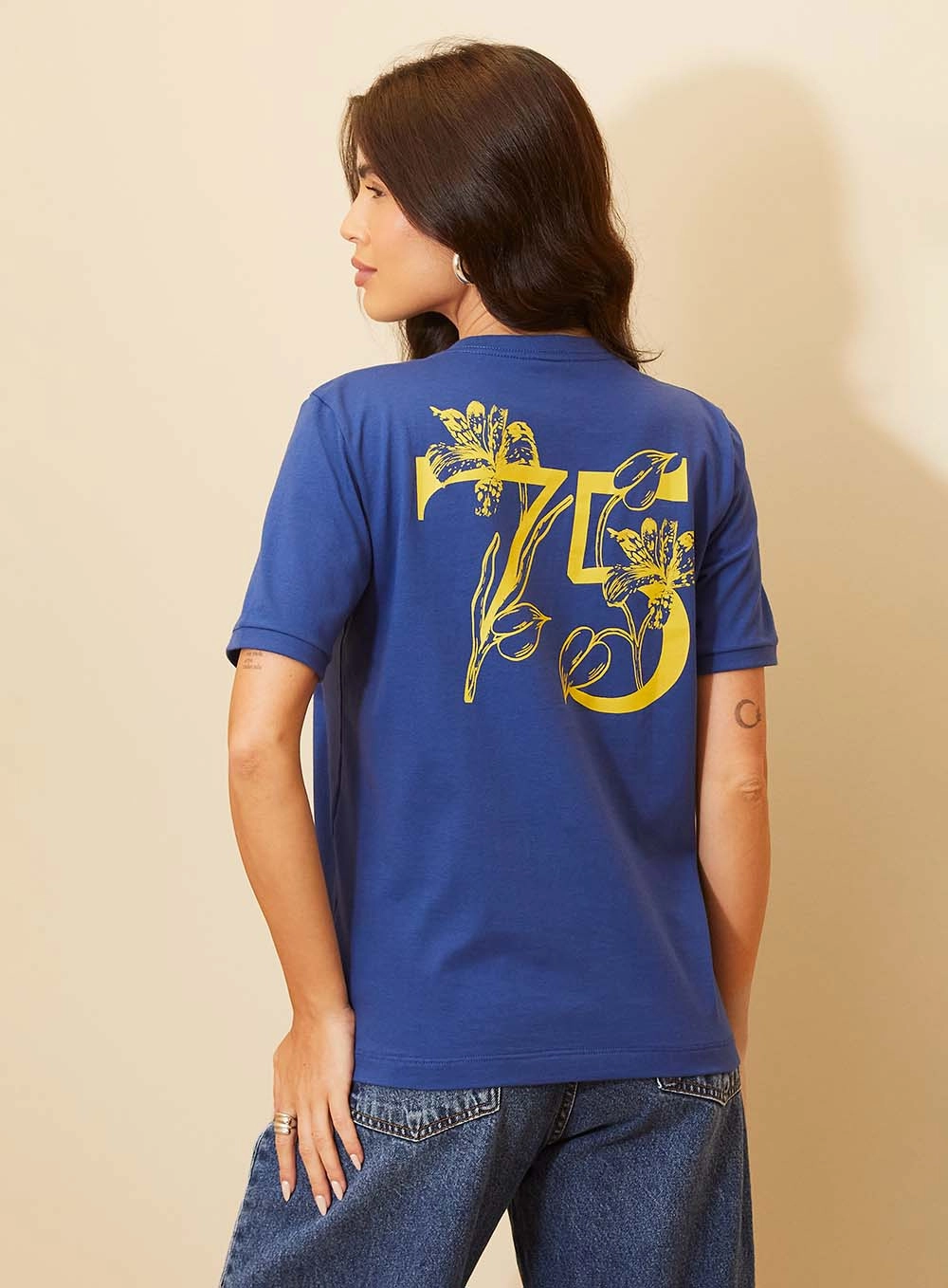 Camiseta Feminina Comfort Com Estampa - Copa Azul 2