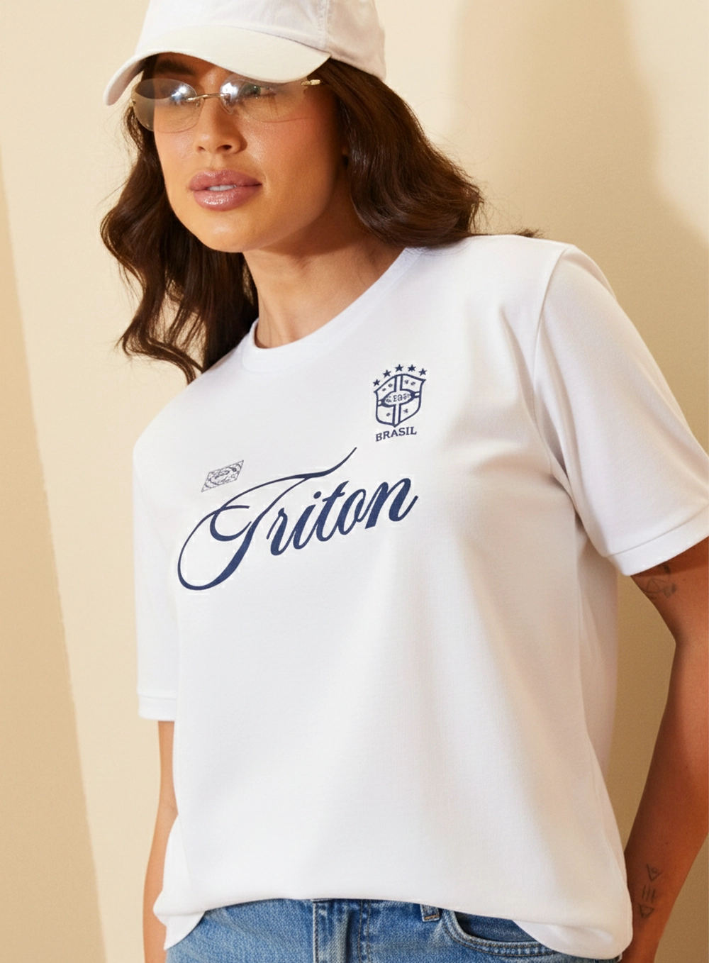 Camiseta Feminina Comfort Com Estampa - Copa Branco 3