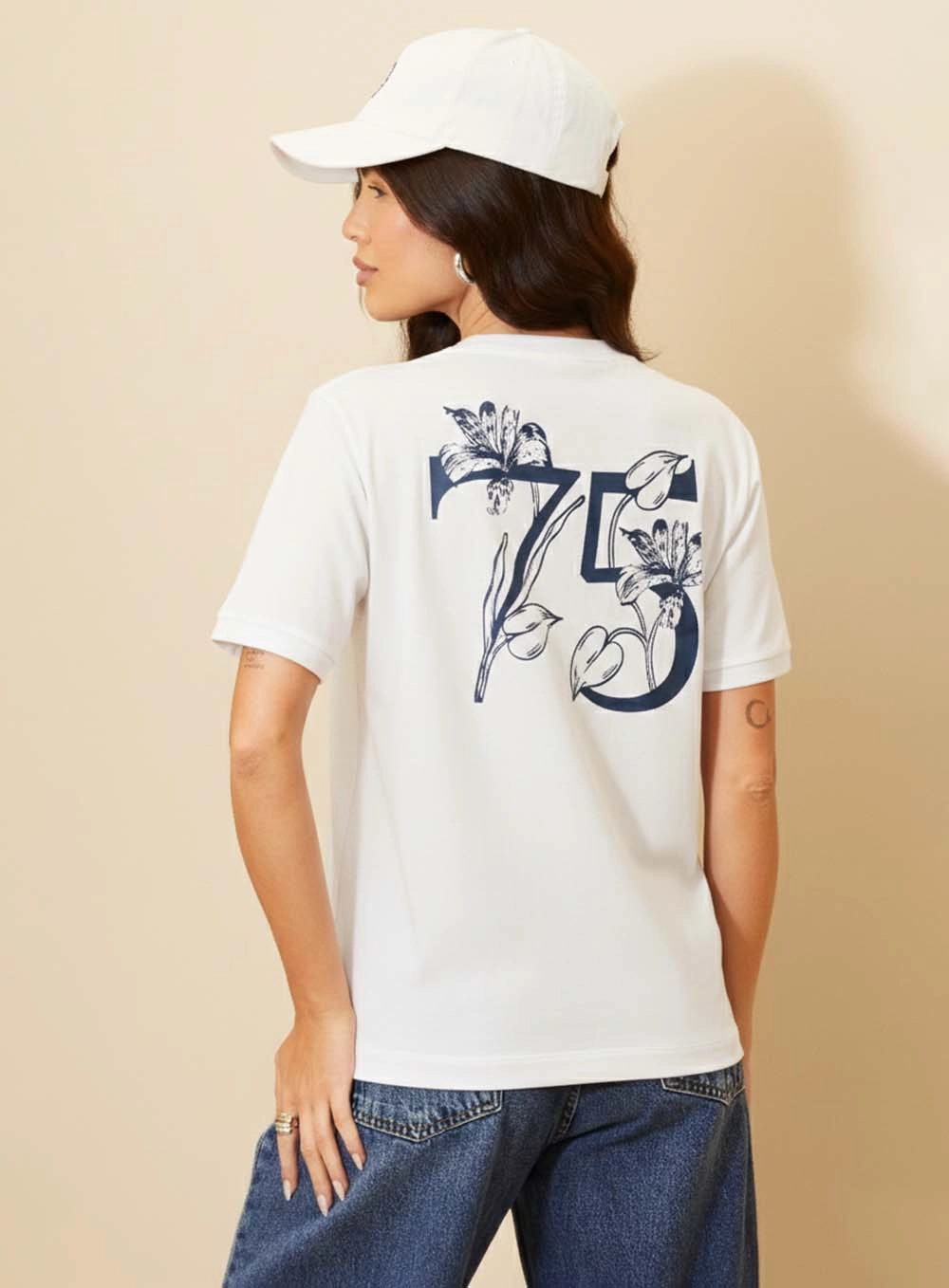 Camiseta Feminina Comfort Com Estampa - Copa Branco 2