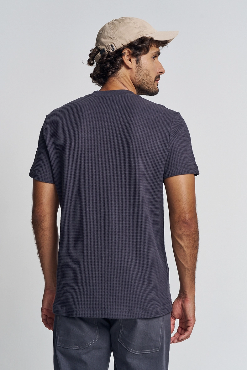 Camiseta Masculina Com Textura CINZA 3