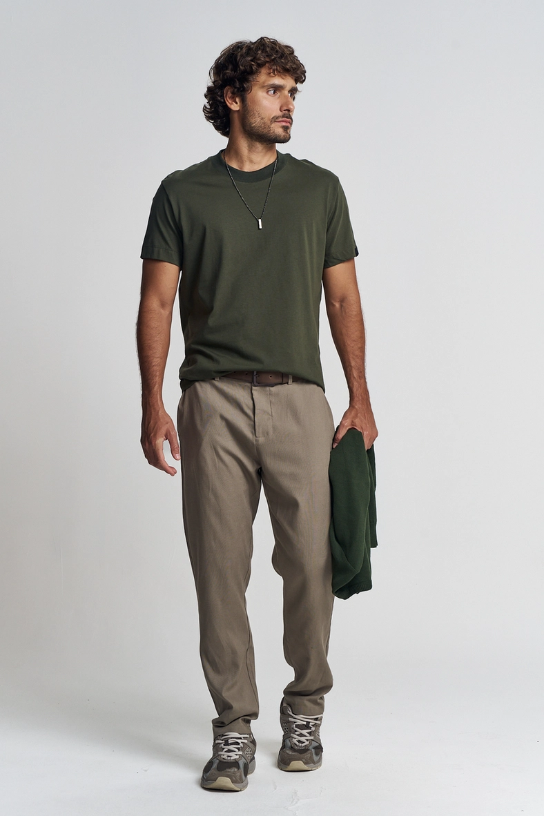 Camiseta Masculina Slim Verde 1