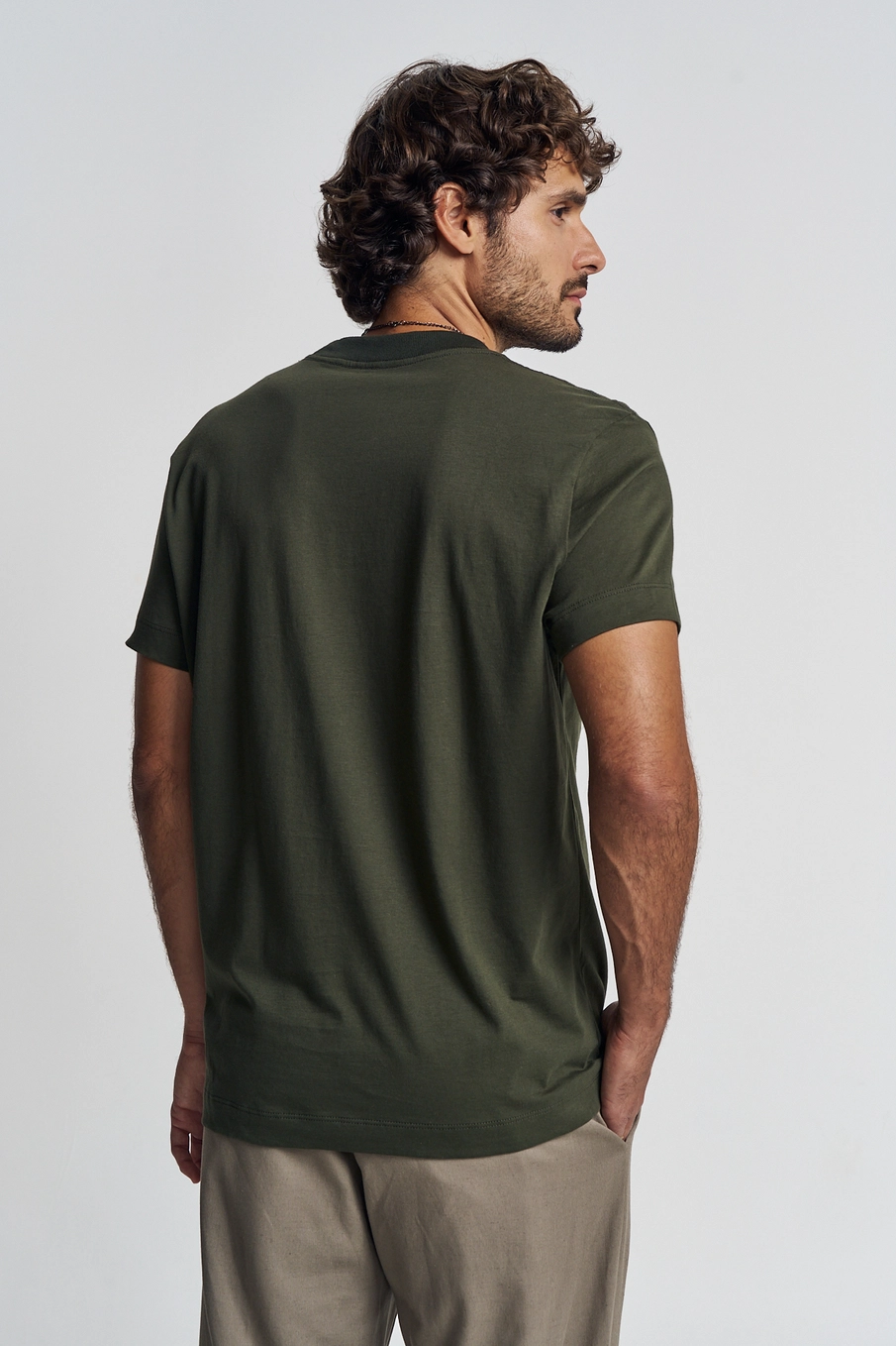 Camiseta Masculina Slim Verde 3