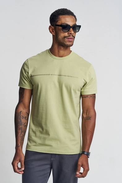 Camiseta Masculina Com Lettering - Fit