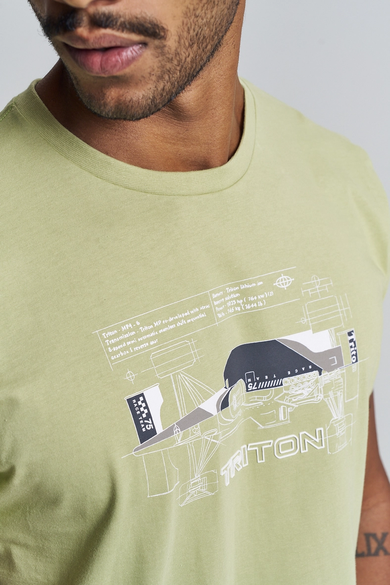 Camiseta Masculina Estampada - New Verde Rosemary 3