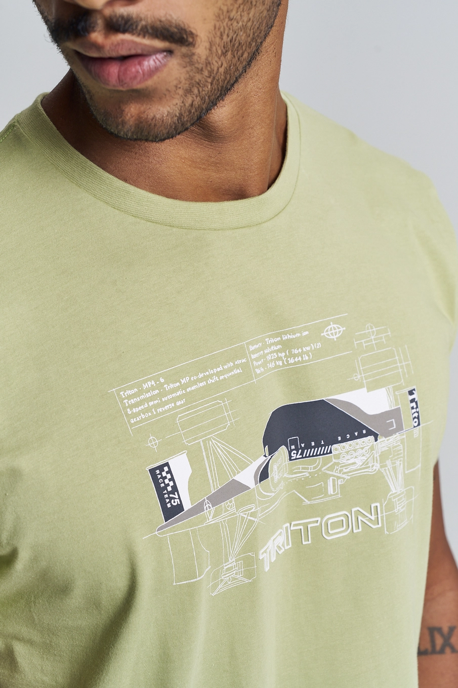 Camiseta Masculina Estampada - New Verde Rosemary 3