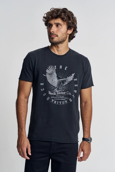 Camiseta Masculina Estampa Rock Motor