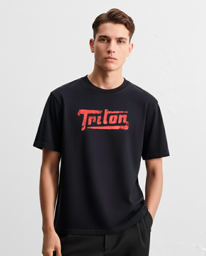 Camiseta Masculina Com Estampa Em Logo Preto 1