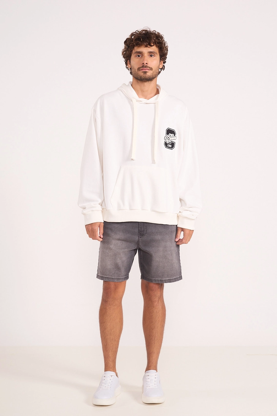 Blusão Moletom Com Capuz Varsity Off Shell