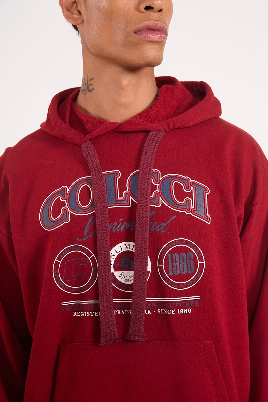 Blusão Moletom Com Capuz Heritage Vermelho