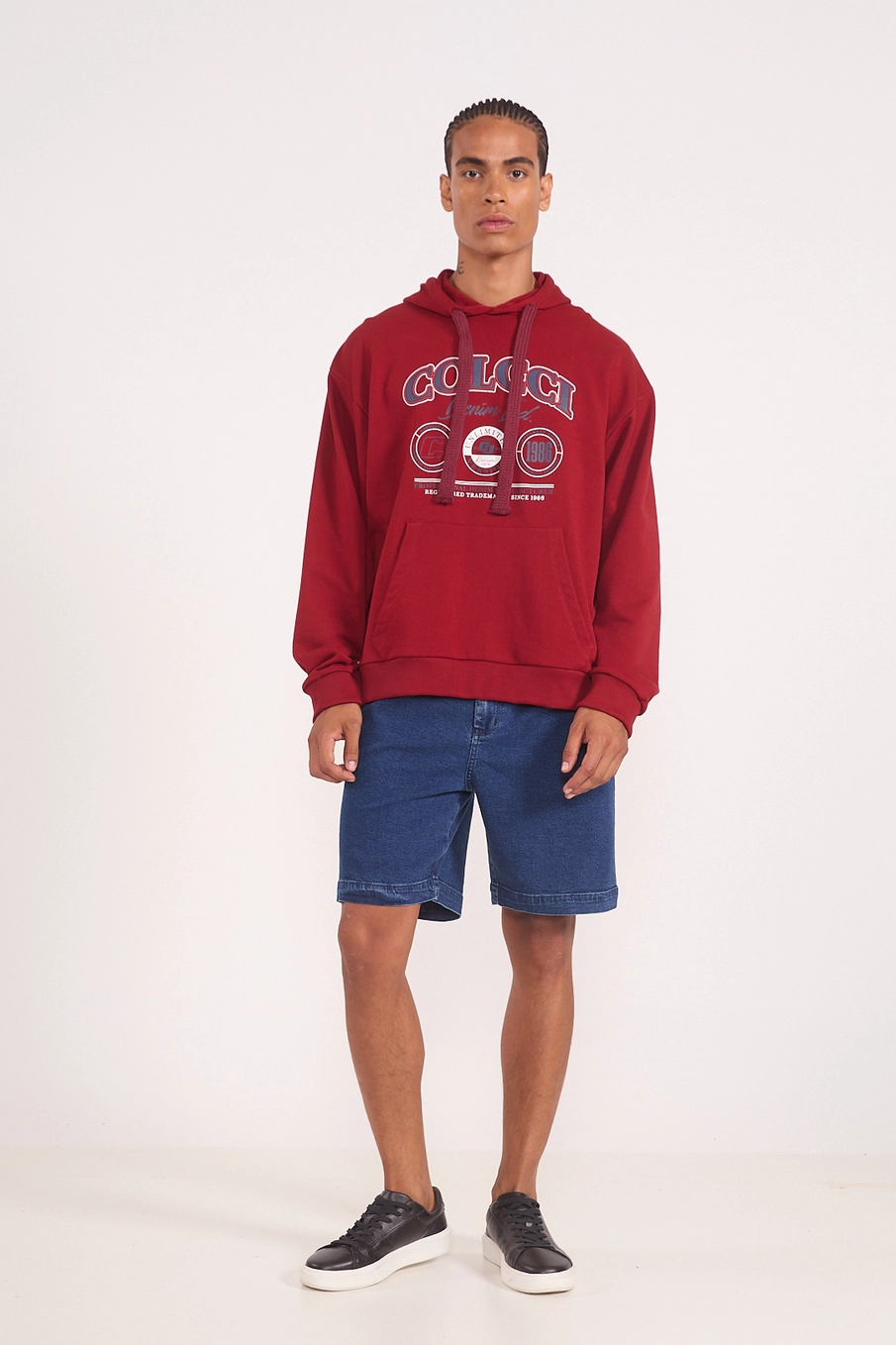 Blusão Moletom Com Capuz Heritage Vermelho