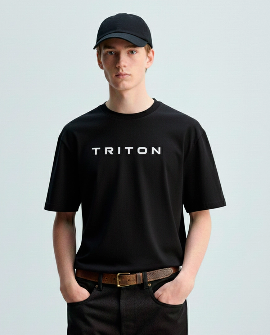 Camiseta Malha 1 Masculino Triton Preto 1
