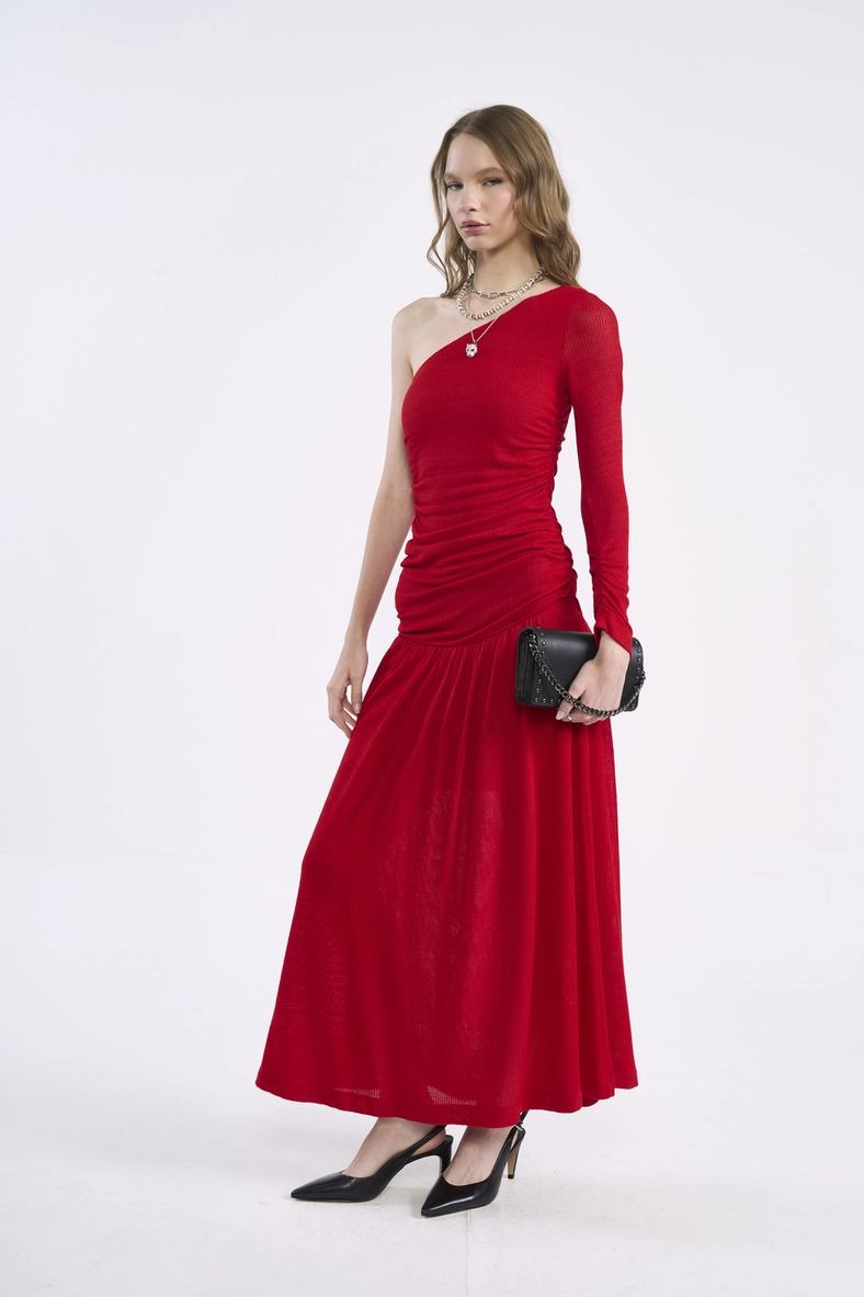 Vestido Um Ombro Só Drapeado