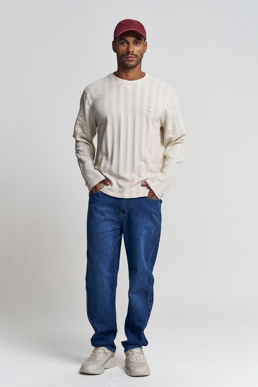 Blusão Masculino Texturizado - Fleece Bege Italian 4