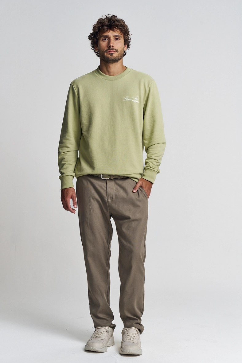 Blusão Masculino Básico Com Estampa Localizada Verde Rosemary 4