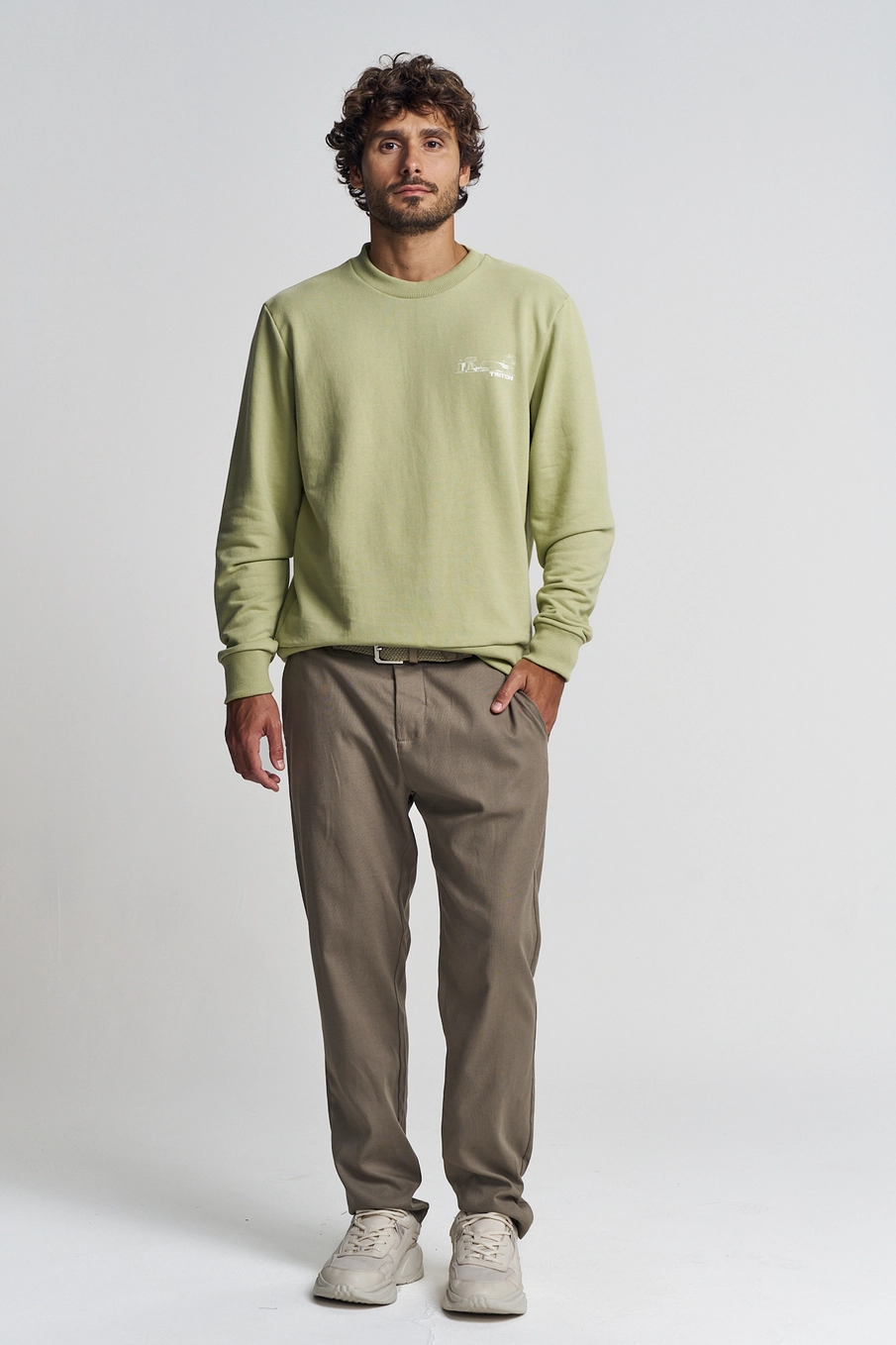 Blusão Masculino Básico Com Estampa Localizada Verde Rosemary 4