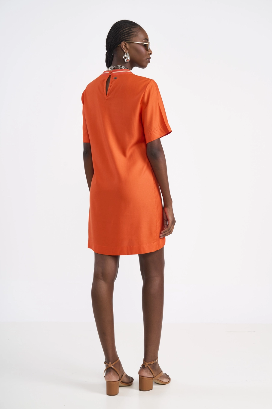 Vestido Curto T-shirt Dress Laranja