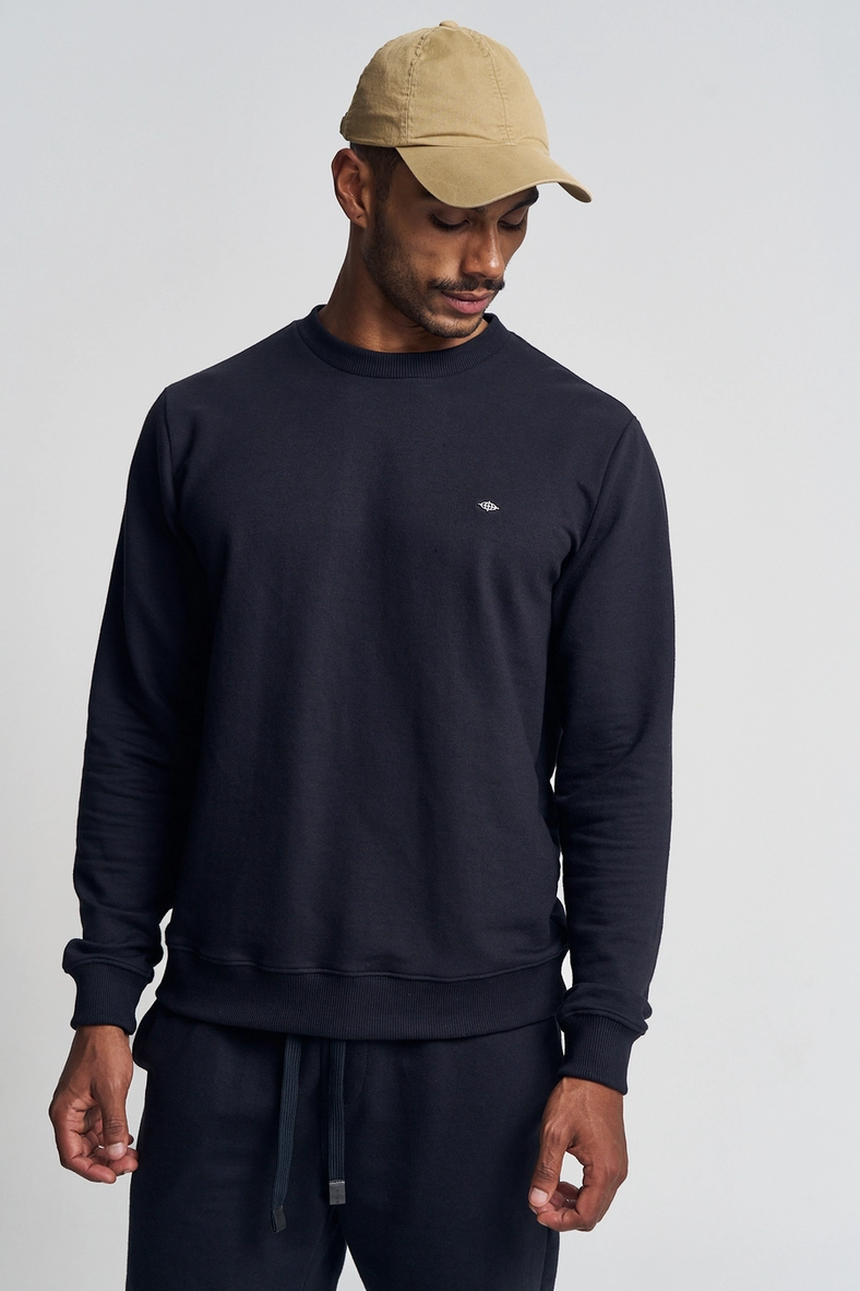Blusão Masculino Moletom Básico Preto 1