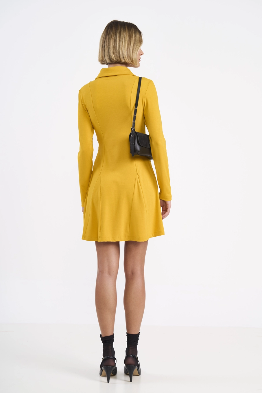 Vestido Curto Polo Godê Amarelo