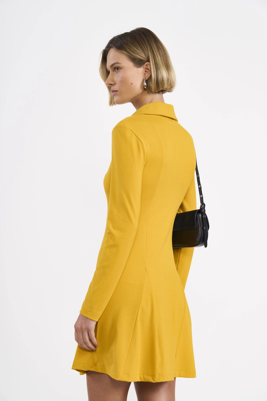 Vestido Curto Polo Godê Amarelo